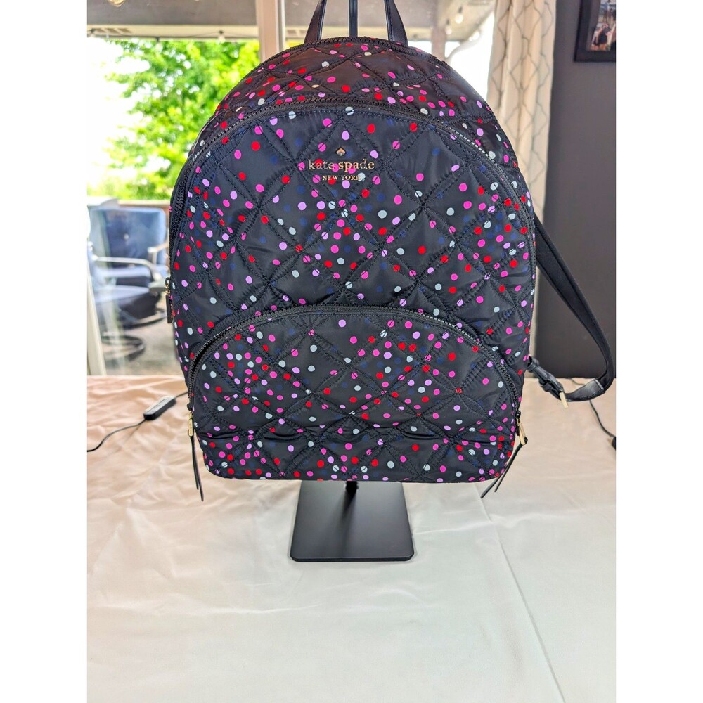 Kate Spade Karissa Large Backpack Festive Confetti Polka Dot NWOT New